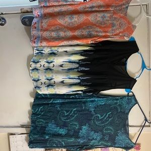3 sleeveless tops- have to buy 3 for $20